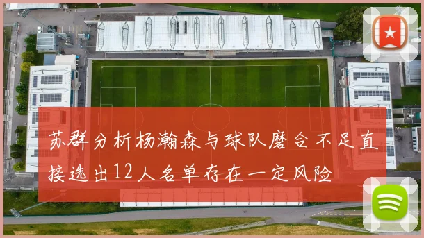 苏群分析杨瀚森与球队磨合不足直接选出12人名单存在一定风险